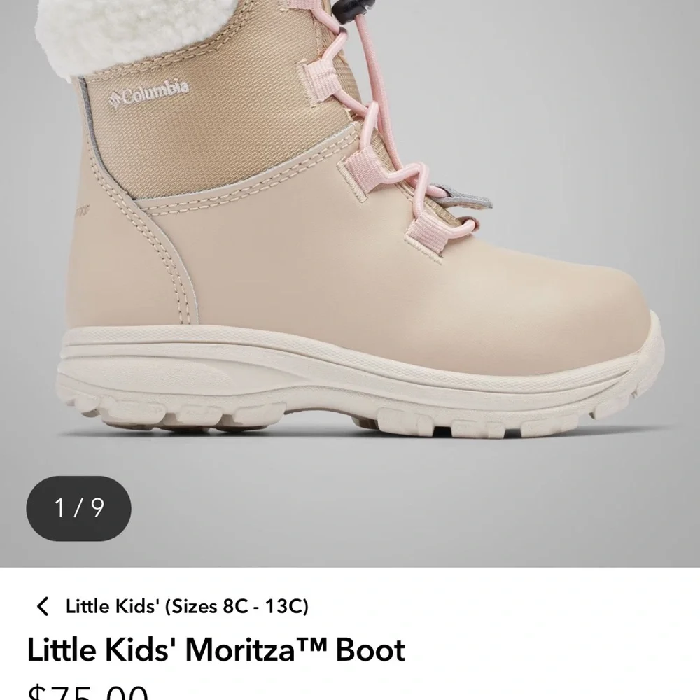 Columbia Kids' Moritza Boots - Beige and Pink